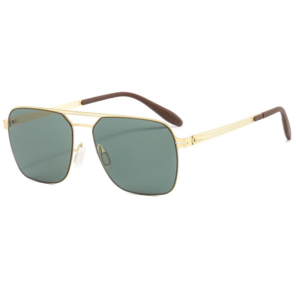 Unisex Polarized Nylon Sunglasses, Unique Three-Bridge Polygonal Square Frame, Retro Style (7057) - Spring/Summer 2022 Collection