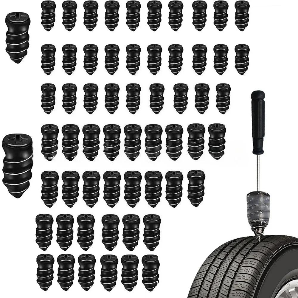 10-40pcs Car Tyre Repair Rubber Nail Set Universal Car Motorcycle Tyre Repair Nails Truck Scooter Bike Tire Puncture Repair Tool