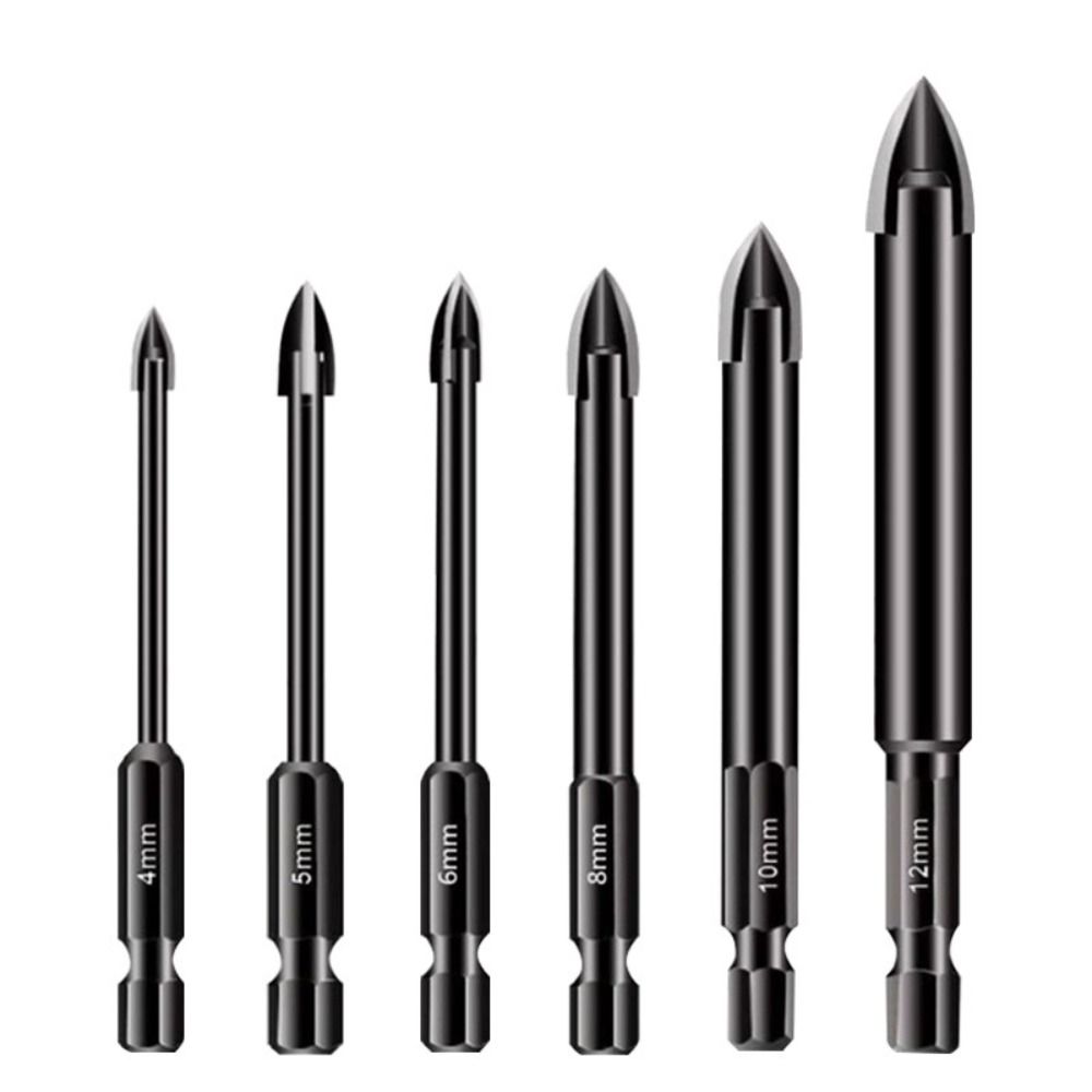 High Hardness Triangle Drill Bit 4/5/6/8/10/12mm Hex Shank Tile Drill Bit Professional Punching Ceramic Drill Bits