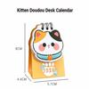 Cute Mini 2026 Desk Calendar Cartoon Cat Portable Daily Planner Coil Schedule Mark Calendar Ornaments Office Desk Accessories