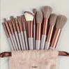 13-piece Evergreen Makeup Brush Set: Includes Eyeshadow, Blush, and Full Set Brushes. Perfect for Customizable Makeup Application!