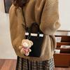 Autumn and winter new niche design matte retro handbag bag women's premium texture leopard print single shoulder crossbody mobile phone bag