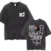 Der König des Pop Michael Jackson Vintage Washed T-Shirts Herren Damen Lässig Retro Baumwoll-T-Shirt Männlich Gothic Rock Übergroßes T-Shirt