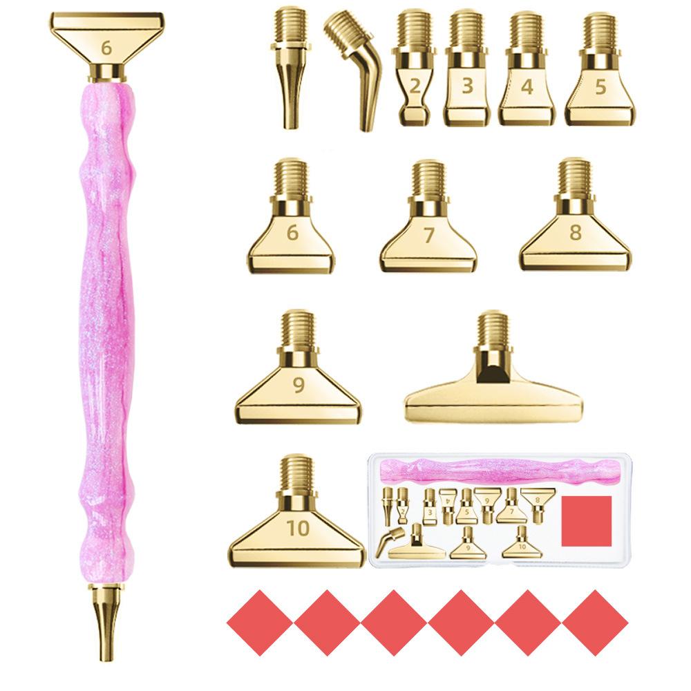 Diamant-Pinselset - Ein 19-teiliges Set lebendiger Farbverlaufswerkzeuge mit ergonomischen Griffen für präzises Diamantmalen