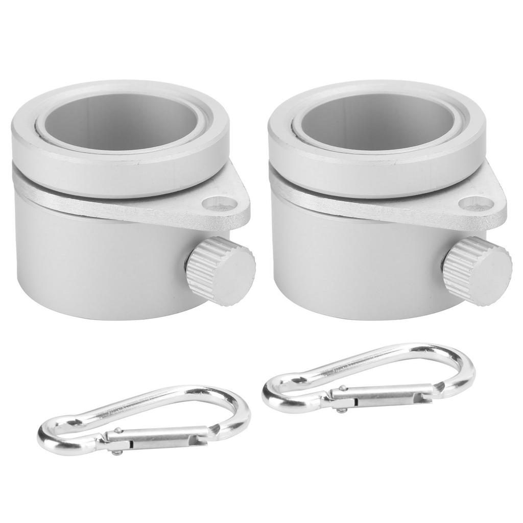 2Pcs 1in Rotating Flagpole Mounting Rings Aluminum Alloy Flagstick Clip with Adjustable Screw