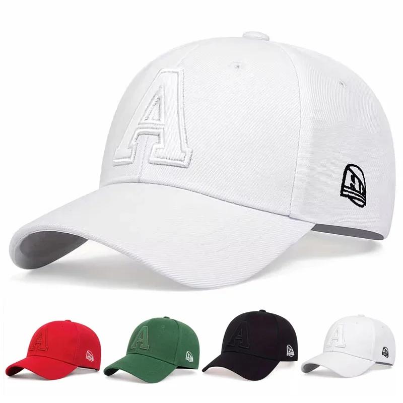 Unisex A Letter Embroidery Baseball Caps Outdoor Adjustable Spring and Autumn Casual Sunscreen Hat