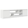TV Stand White 188.5x41x50 Cm Engineered Wood