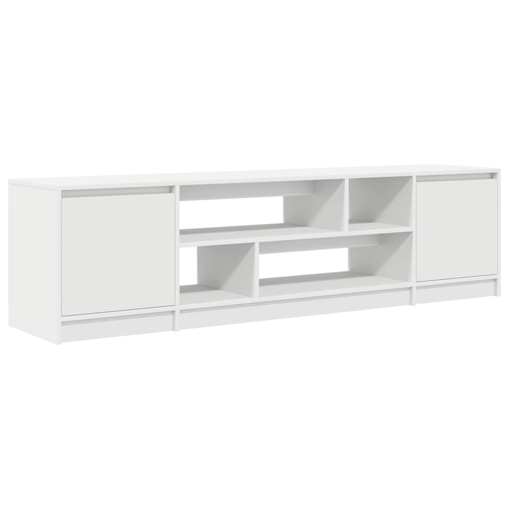 TV Stand White 188.5x41x50 Cm Engineered Wood