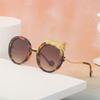 Fashion Trend Round Sunglasses Women Luxury Brand Designer UV400 Leopard Decoration Sun Glasses Vintage Men Ladies Eyewear