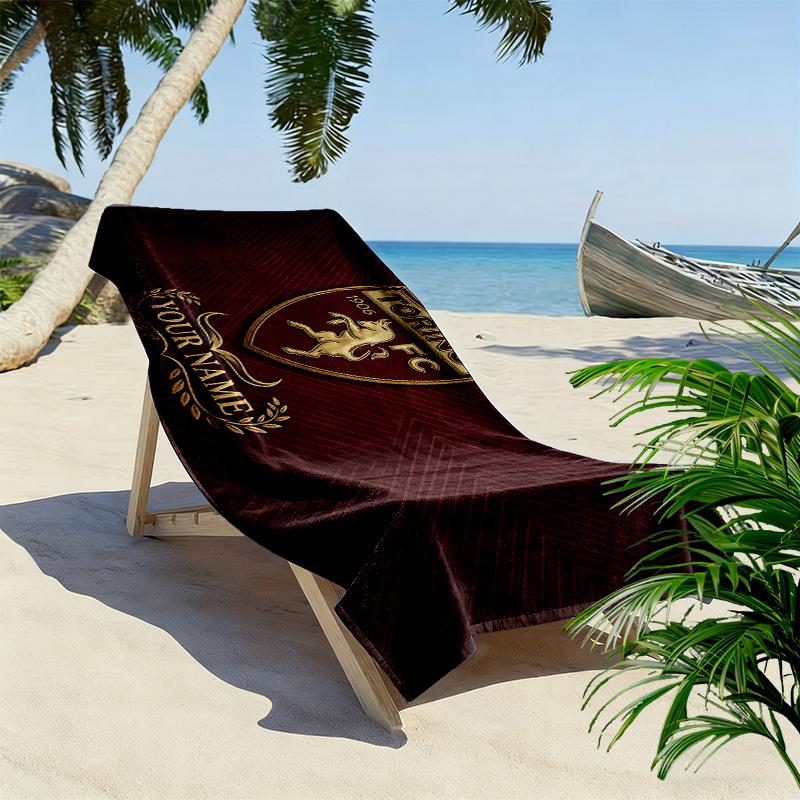 Toalla de Playa con Estampado del Torino FC, Toalla Grande Suave de Secado Rápido para Playa, Camping, Natación