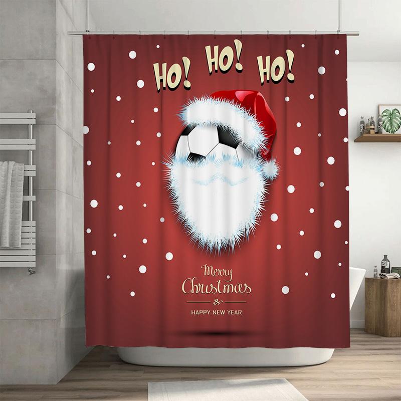 

TU Festive Christmas Shower Curtain Waterproof Holiday Decor Merry Xmas Bathroom Set Modern Farmhouse Style Home Decor Gift 90x180cm35x71in