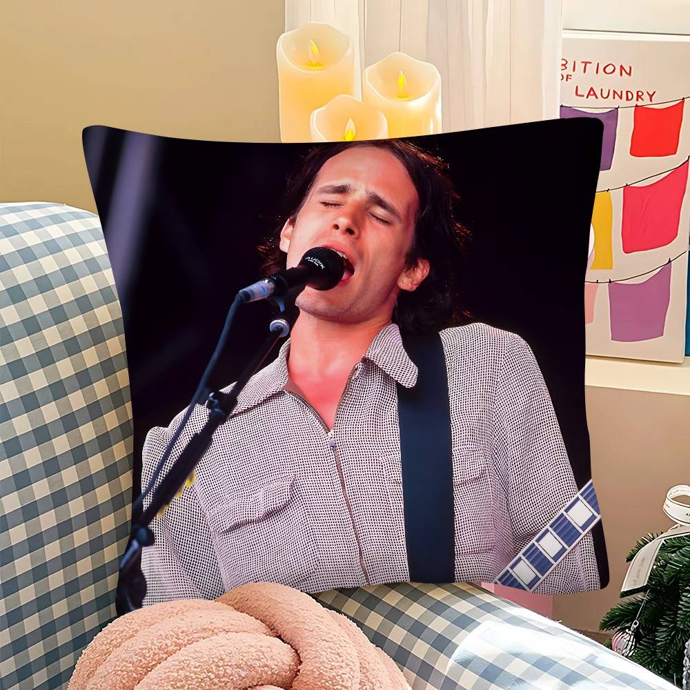 Retro Jeff Buckley Pillow Case Fashion Square Pillowcase Bedroom Sofa Room Ins Decoration Leisure Cushion Cover