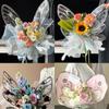 40 Pcs Butterfly Wings Wrapping Paper Florist Bouquet Package Paper DIY Bouquet Crafts 20 Set Birthday Gifts Packaging Material