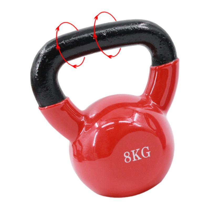 Kunststoffbeschichtete Gusseisen-Kettlebell 4-20kg für Heimfitness & Hüfttraining