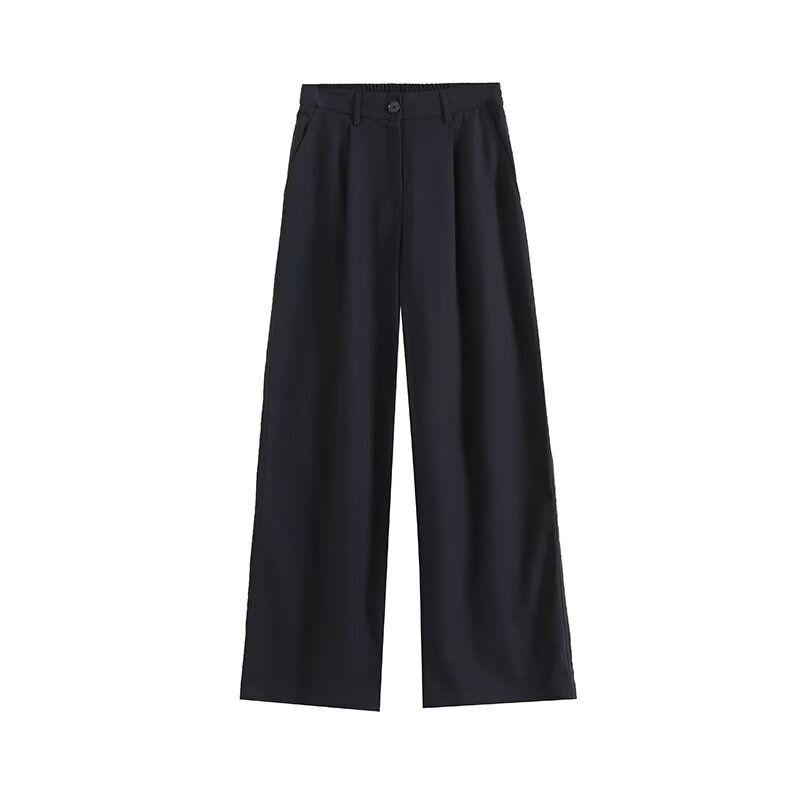 Fashion Wind 2024 Autumn Women Clothing Casual Loose Pure Linen Pleated Loose Pants Pants 05071970806