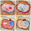 Cute Checkered Pattern Seat Cushion Cartoon Dopamine Puppy Waist Pad Soft Futon Cushion Home Use