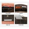 Genuine Leather Retro Men's Business Briefcase Crazy Horse Large Capacity Lock Anti-theft Computer Bag Handbag Men