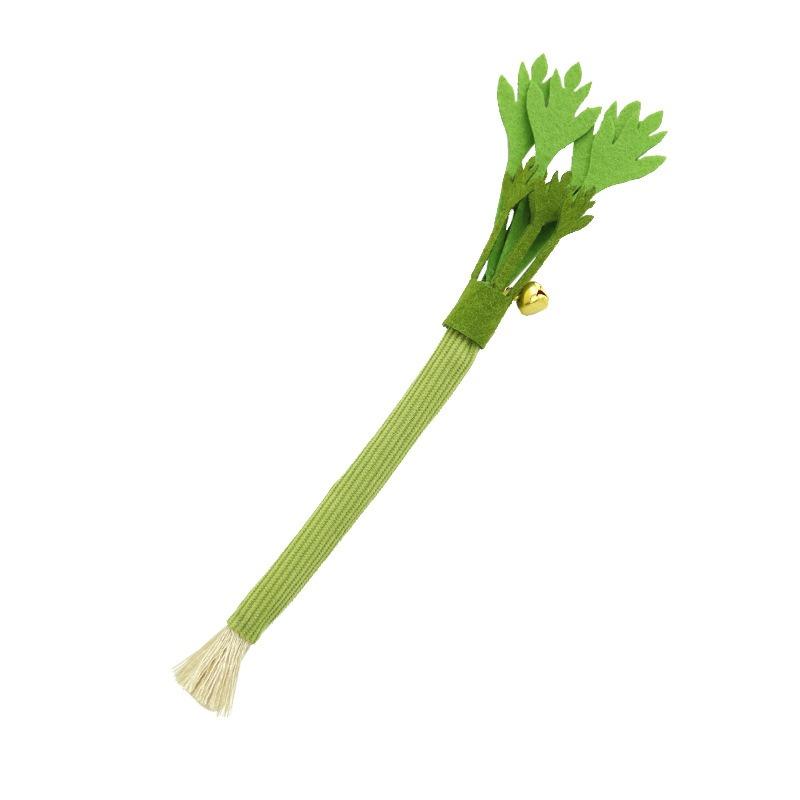 

3pcs Simulated Scallion Carrot Shape Cat Toys with Natural Silver Vine Stick Pet Pet Chew Toys Cat Teeth Cleaning Pet Supplies