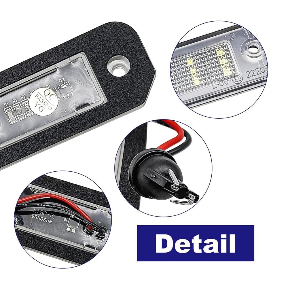 2x White LED License Plate Lamp For 92-00 Honda Civic Rear Tag Light 34100S04A01