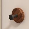 Adhesive Wall Hook No Drill Rustproof Hook with Retro Wood Grain Pattern Hanger for Bathroom