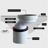 Bathroom Toilet Pipe Connectors Flush Offset Toilet Flange Fitting Change Place Connectors for Tub Waste Drain System