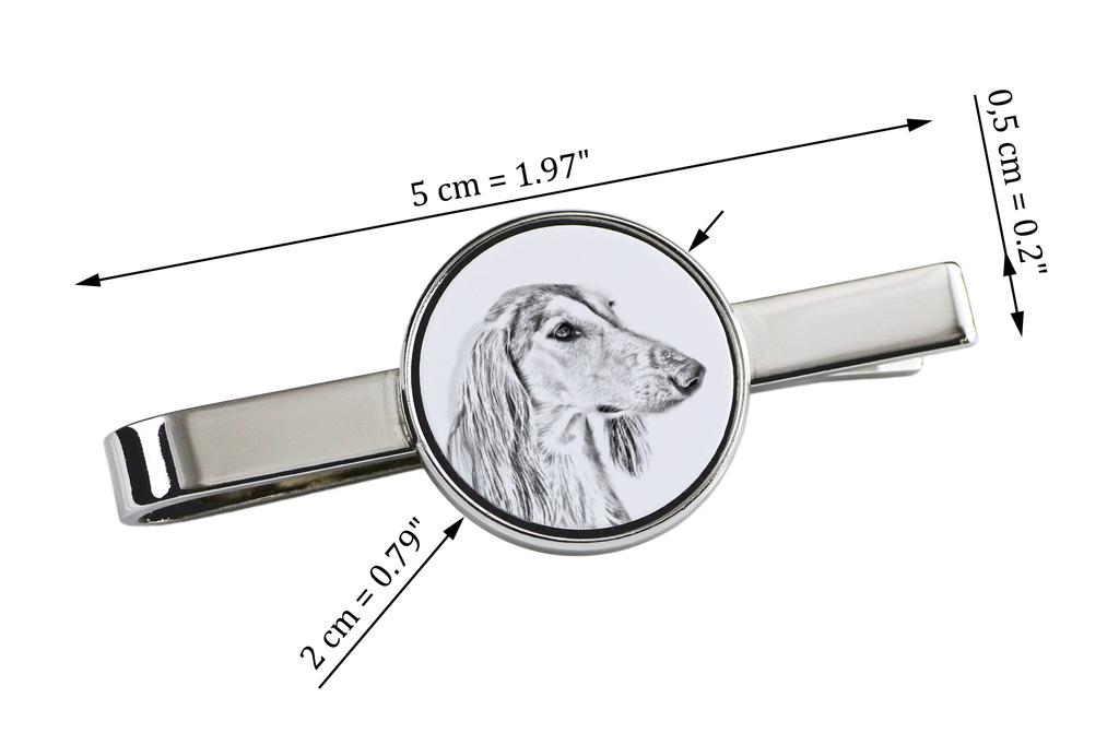 Saluki, galgo persa, galgo árabe, galgo gacela I - alfiler de corbata con perro, alfiler de corbata personalizado, un regalo único para un hombre de la marca Art-Dog