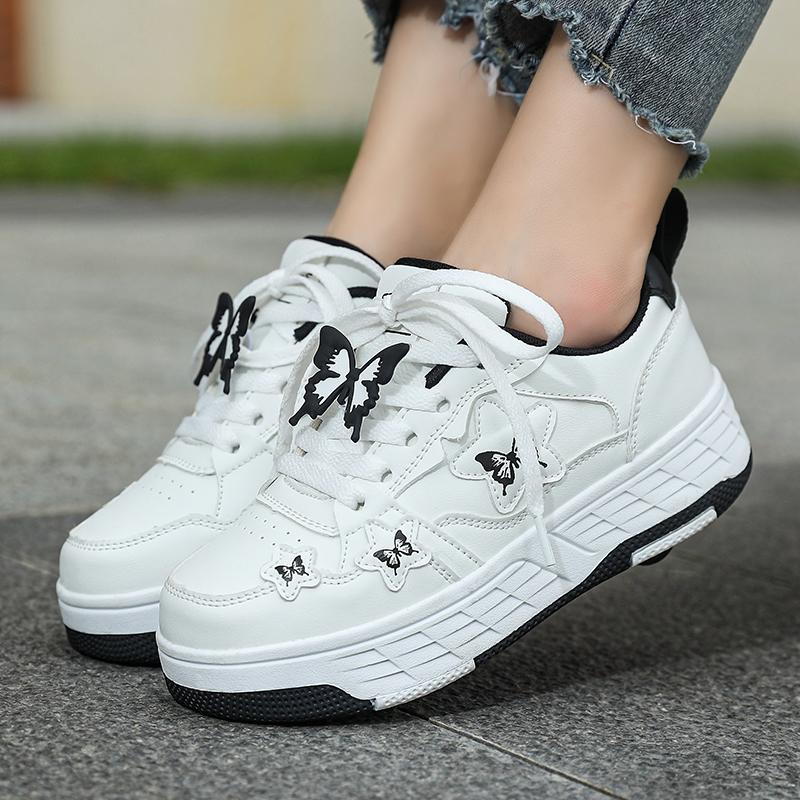 29-40 kid's Four Wheel Sports Boots Roller Skating Removable Student Skating Shoes Sports Shoes Girl skate shoes