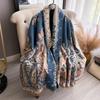 Tourist Warm Thick Double Sided Cashew Jacquard Imitation Cashmere Scarf With Versatile Style Retro Ethnic Shawl Spring Autumn