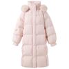 Sancai Women's Fox Fur Trimmed Stand-Up Collar Goose Down Puffer Jacket