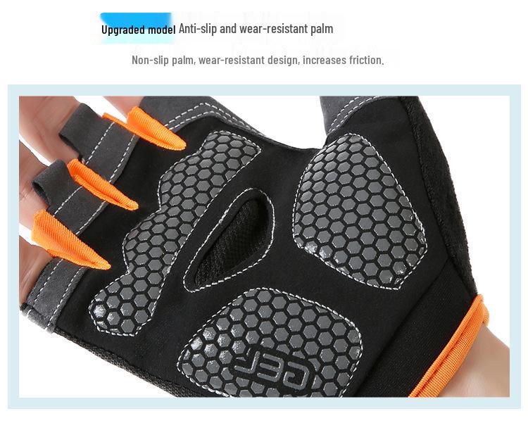 Men's and Women's Breathable Mesh Half-Finger Gloves for Sports, Weightlifting, Cycling, and Driving.