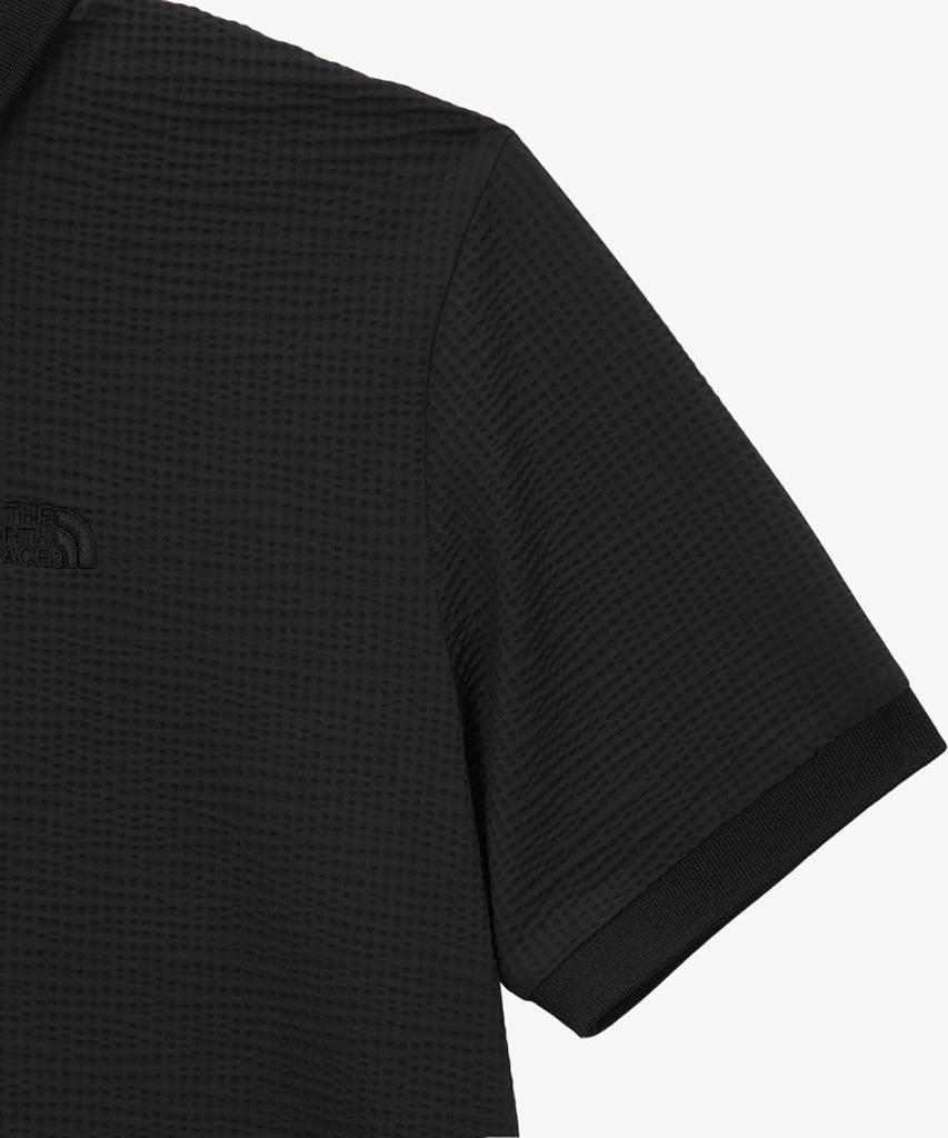 Noseupeiseu Nt7Ps43A Women'S Waffle Short Sleeve Polo Black
