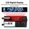 2000W Inverters LCD Display Modified Sine Wave Solar Power Inverters DC 12/24V To AC 220V Voltage Transformer Car Adapter Charging Converter