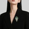 Original Personality Luxury Full of Crystal Waterfall Tassel Jellyfish Brooches for Women High Quality Pin Suit Corsage Jewelry