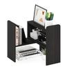 Furinno Classic Desktop Tabletop Multipurpose Small Item Easy Compact Japanese Organizer, Storage, Bookstand, Organizer, Shelf, Espresso, Assembly,