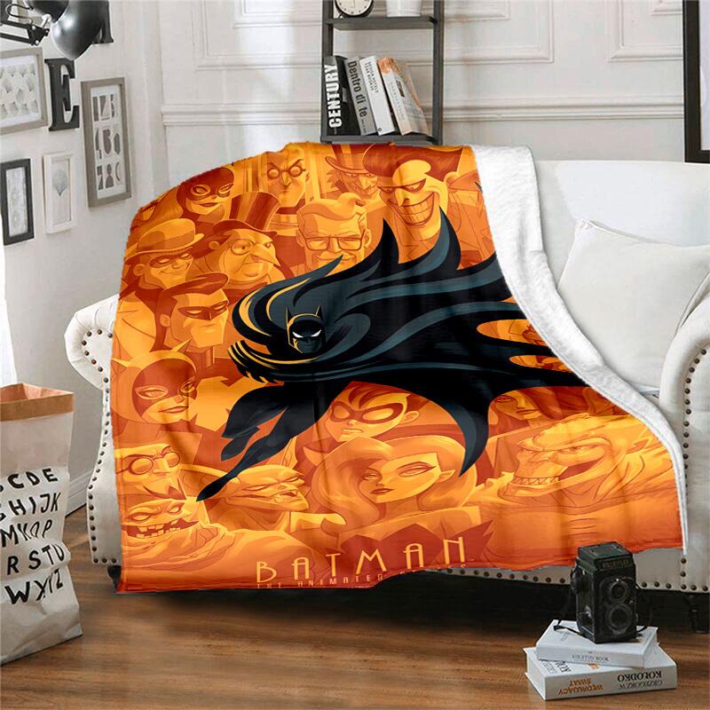 1pc Batman: The Animated Series Cartoon Blanket,Portable Throw for Travel & Camping, All Season Cozy Blanket,Ideal Gift