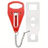 Double Hole Portable Door Lock Metal Lock Anti Theft Security Door Lock Sleep Safety Battery-Free Travel Door Lock
