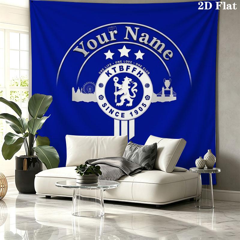 Chelsea F Custom Name Wall Tapestry Aesthetic Wall Hanging Printed Fabric Blanket Decorative Tapestries for Bedroom Living Room Home Decor