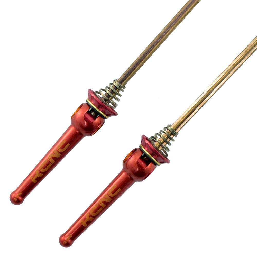 KCNC Grooving QR MTB Titanium Axle Hub SK2244 Skewer, Red, KQR05-002R,