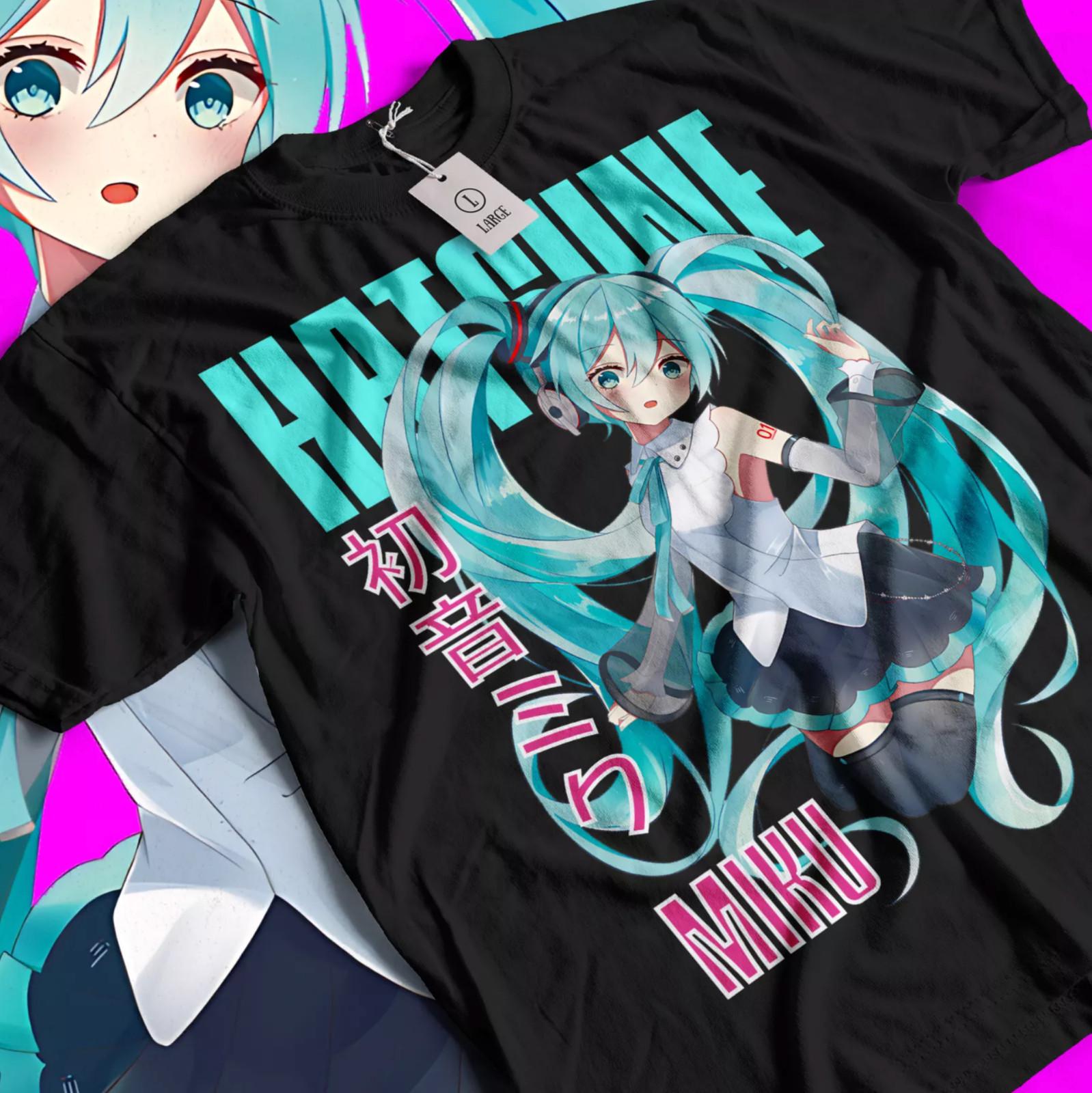 Hatsune Miku T-shirt Anime Girl Kawaii Project Diva Vocaloid Shirt Gift XS 5XL L