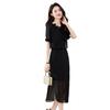 Polka dot dress women's new V-neck temperament covers the belly and shows the thin skirt trend
