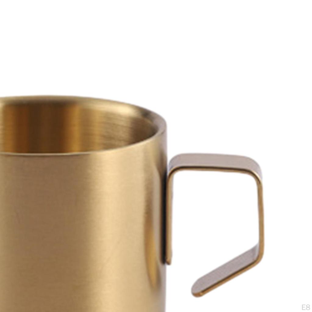 Coffee Mug Double Walled Stainless Steel Juice Milk AntiSlip Handle Portable Durable Versatile