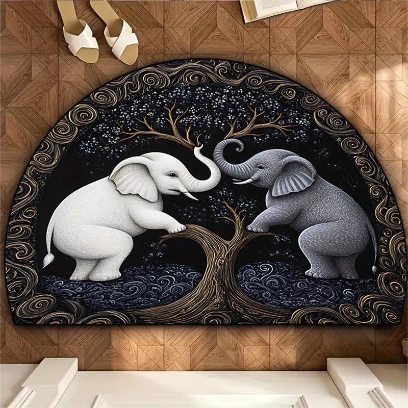 

Прочный, Легко моющийся Полукруглый Дверной коврик - Грязе- и Износостойкий для Прихожей или Спальни 40x60 cm (Skin-friendly)