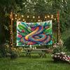 Snake Coils Around The Flower Bed Digital Printing Polyester Wall Tapestry Suitable For Use In Living Rooms Bedrooms Bars Party