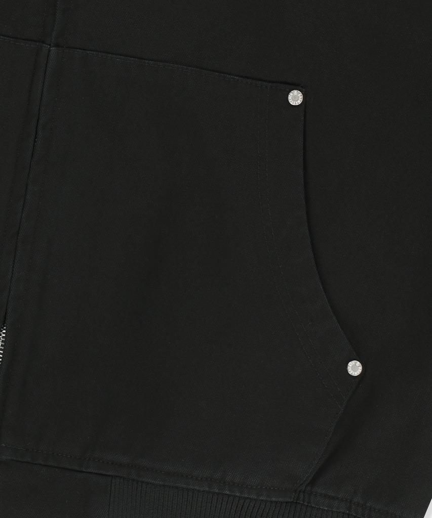 Brownbreath Oxford Hood Zip Up - Black