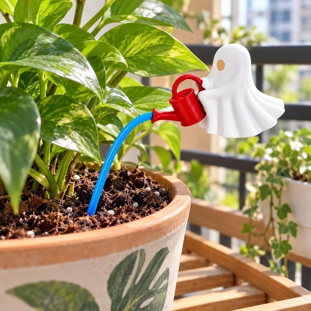 Suspended Design Ghost Watering Plant Ornament 3D Printed Floating Ghost Pot Figures Desk