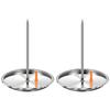 Vertical Skewer for Grill Stainless Steel Pastor Skewer with 2 Removable Vertical Spit Stand Dishwasher Barbecue Grilling Tools