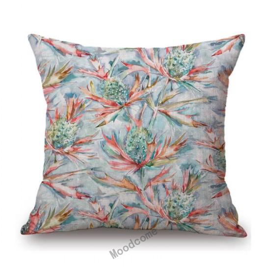 Spring Flower Oil Painting Poppy Sleeping Lily Hydrangeas Peony Home Decoration Art Sofa Throw Pillow Case Linen Cushion Cover