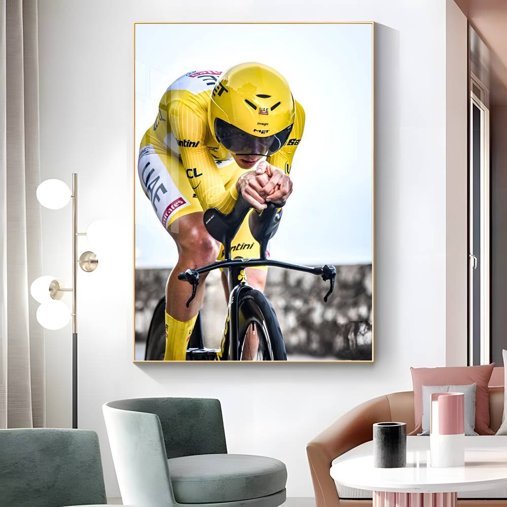 1 stuks Team Emirates T-Tadej P-Pogacar Poster Sticker Print Waterdichte Muurkunst Voor Woonkamer Slaapkamer Huisdecoratie 40x60cm No Frame