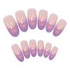 Lavender Simple Double French Wear Nail Art Finished Fake Nail Art Nail Art Patch Nail Art Patch Nail Patch