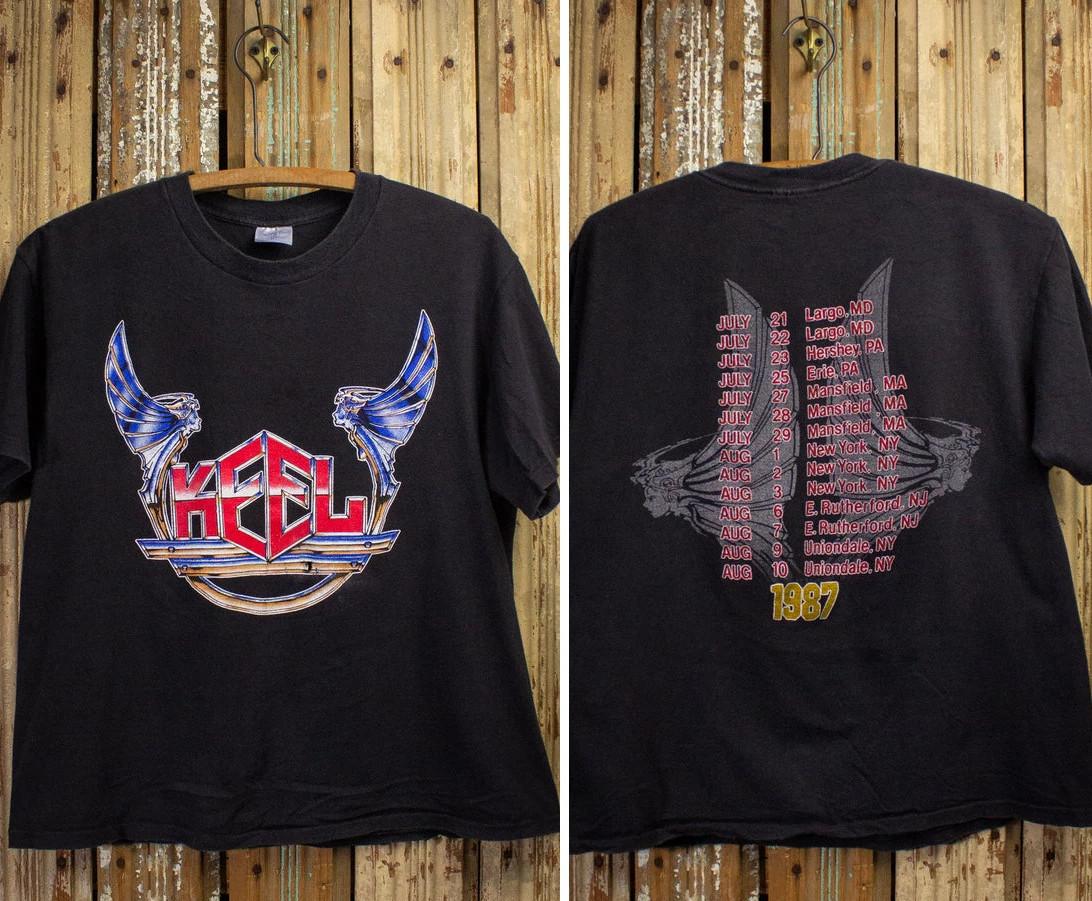 Vintage 1987 Vintage Keel Tour Concert T-shirt size S-5XL M